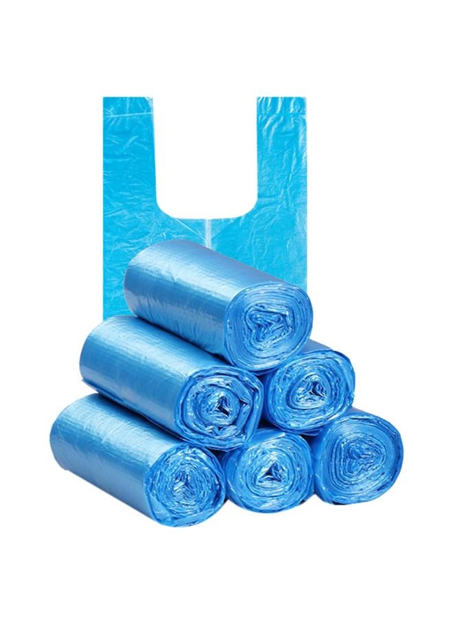100-Piece Thick Garbage Bag Blue 22.00x3.00x12.00centimeter - Image 1